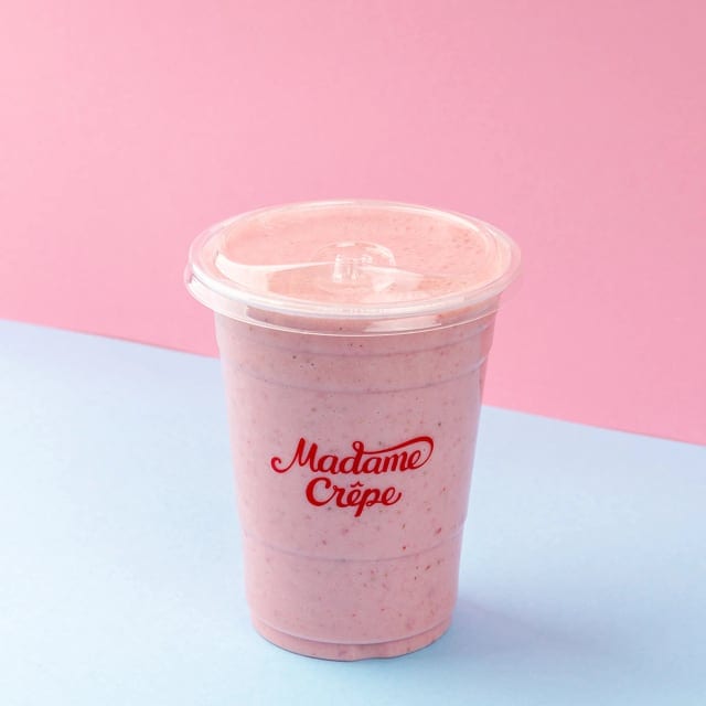 Jugo de fresa con leche
