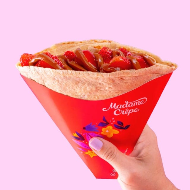 Manjar con fresa